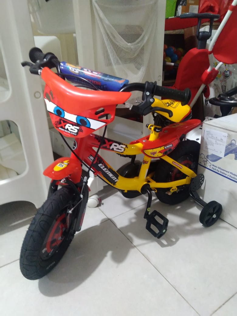 SEPEDA ELEMENT 12 INCHI - MCQUEEN MERAH KUNING