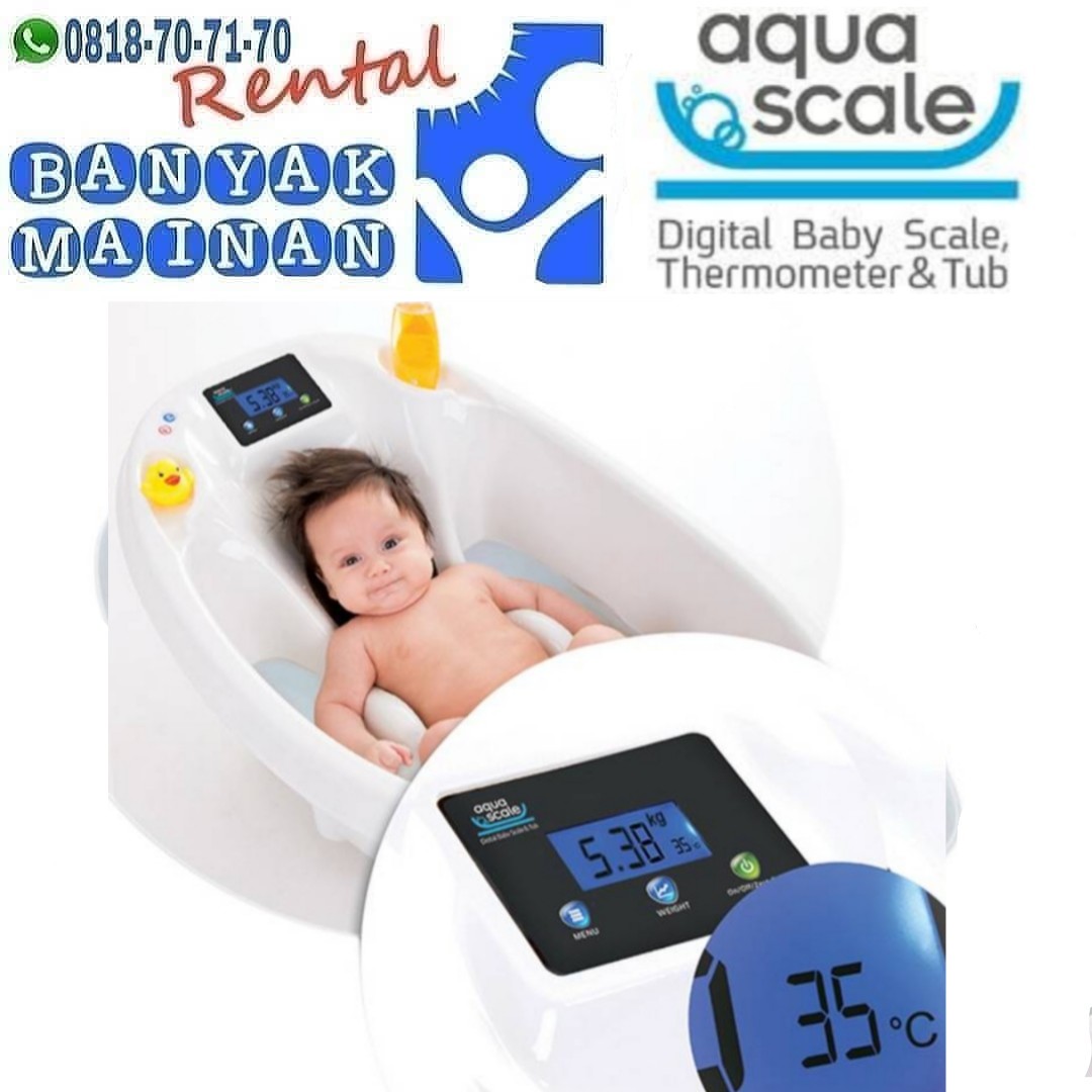 BABY BATHTUB SCALE AND WATER THERMOMETER