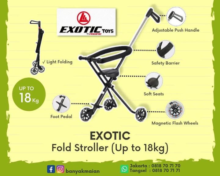 STROLLER EXOTIC FOLD MAX.18KG
