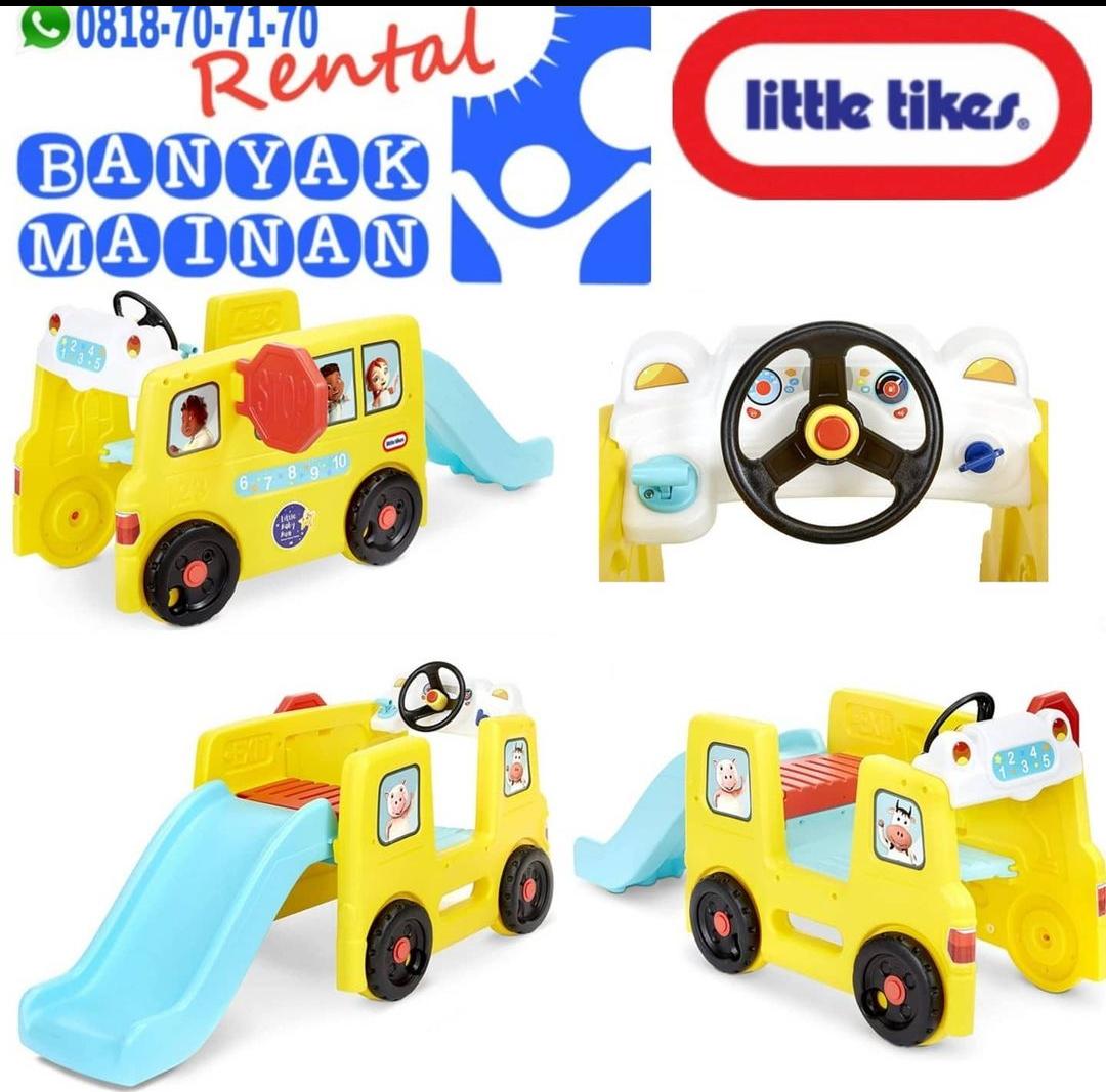 LITTLE TIKES WHEELS ON THE BUS SLIDE YELLOW