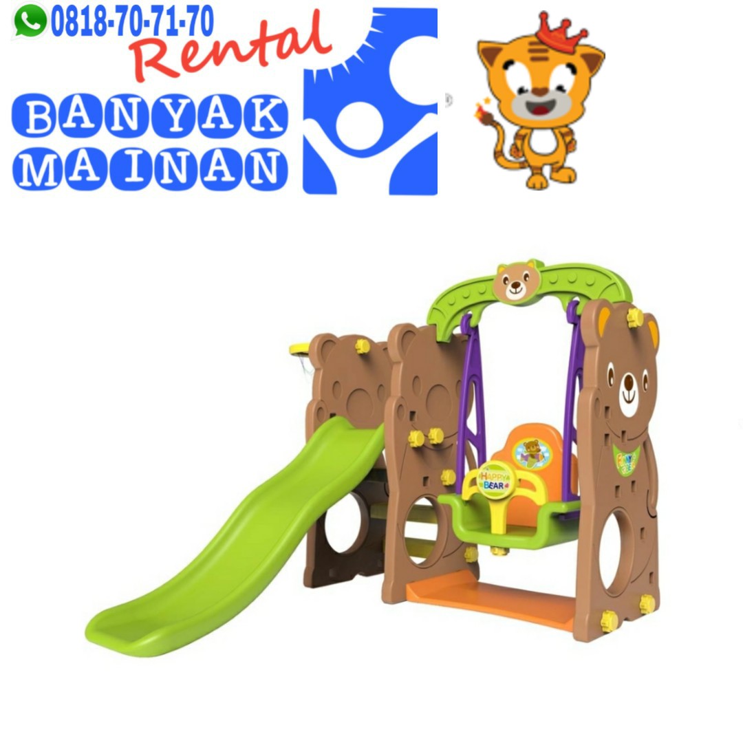 BEAR SLIDE AND SWING BROWN