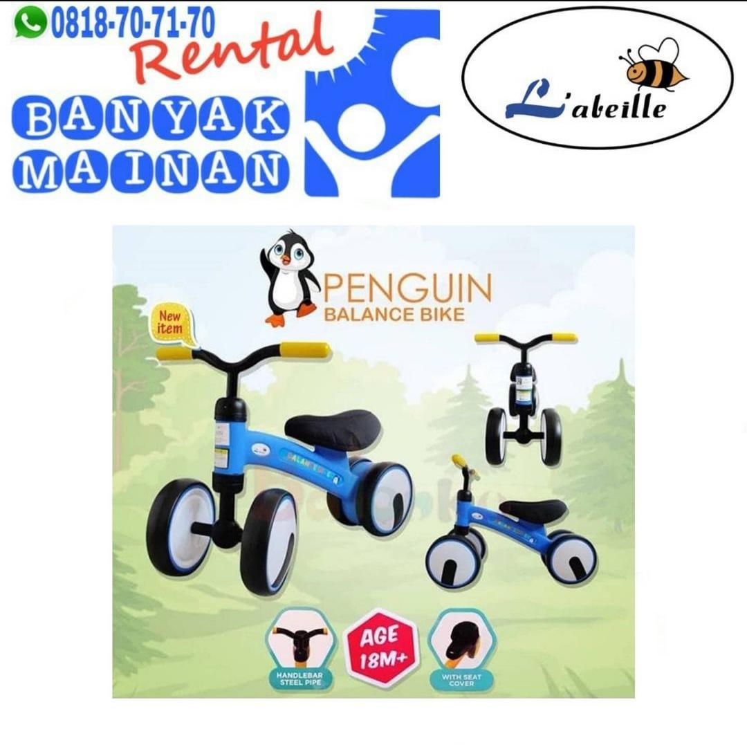 LABEILLE BALANCE BIKE 4 RODA - BIRU/KUNING/PUTIH